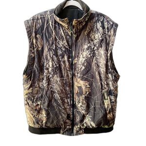 Remington Men’s L Reversible Mossy Oak Camouflage Fleece Insulated Hunting Vest